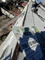flat roof new gutter install
